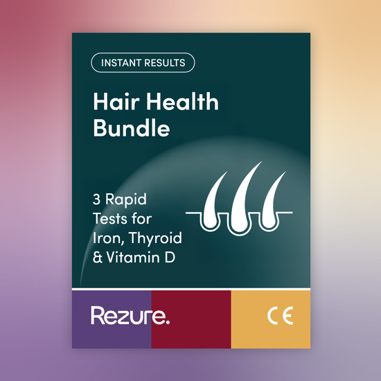 Hair Health Bundle - 3 Rapid Tests for Iron, Thyroid & Vitamin D