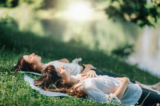 Women Relaxing Outdoors In Daylight