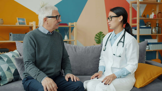 Man consulting doctor about prostate health