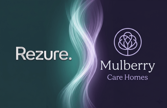 Rezure and Mulberry Care Homes Partnership Logos Main Image