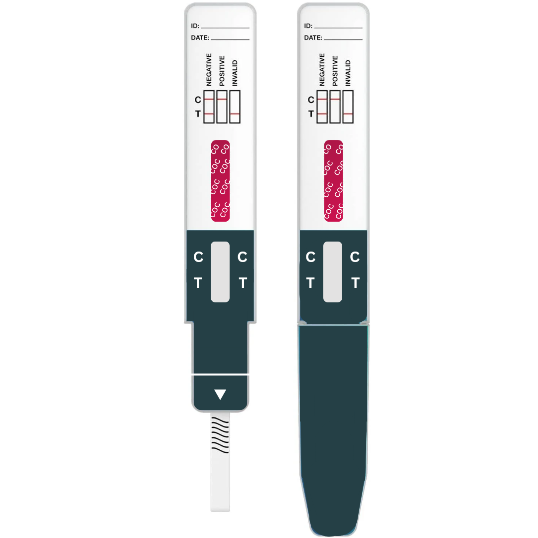 Cocaine Rapid Urine Drug Test Kit by Rezure Health Cassette with and without Cap