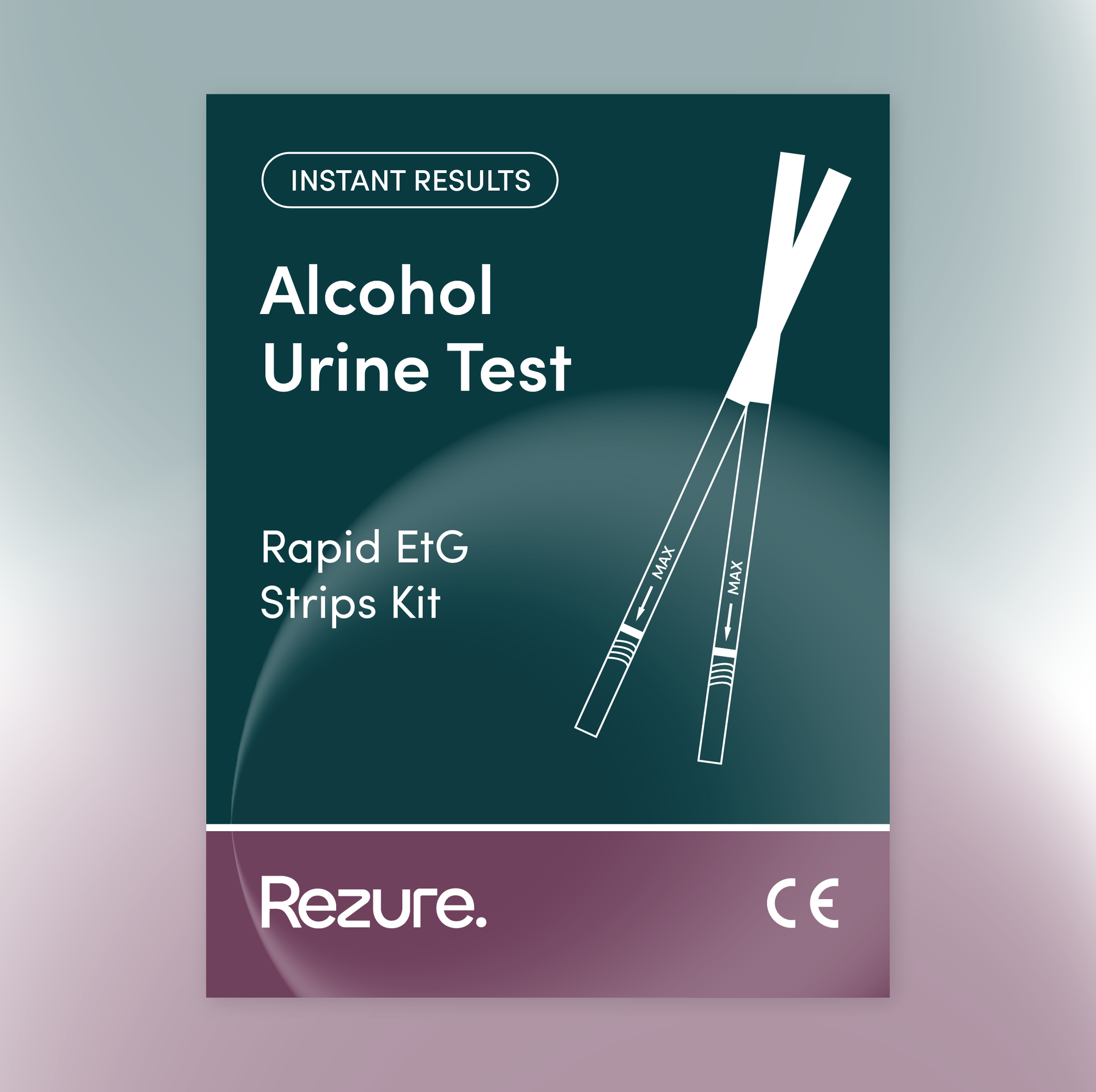 Rezure Alcohol Urine Test Rapid EtG strips kit packaging