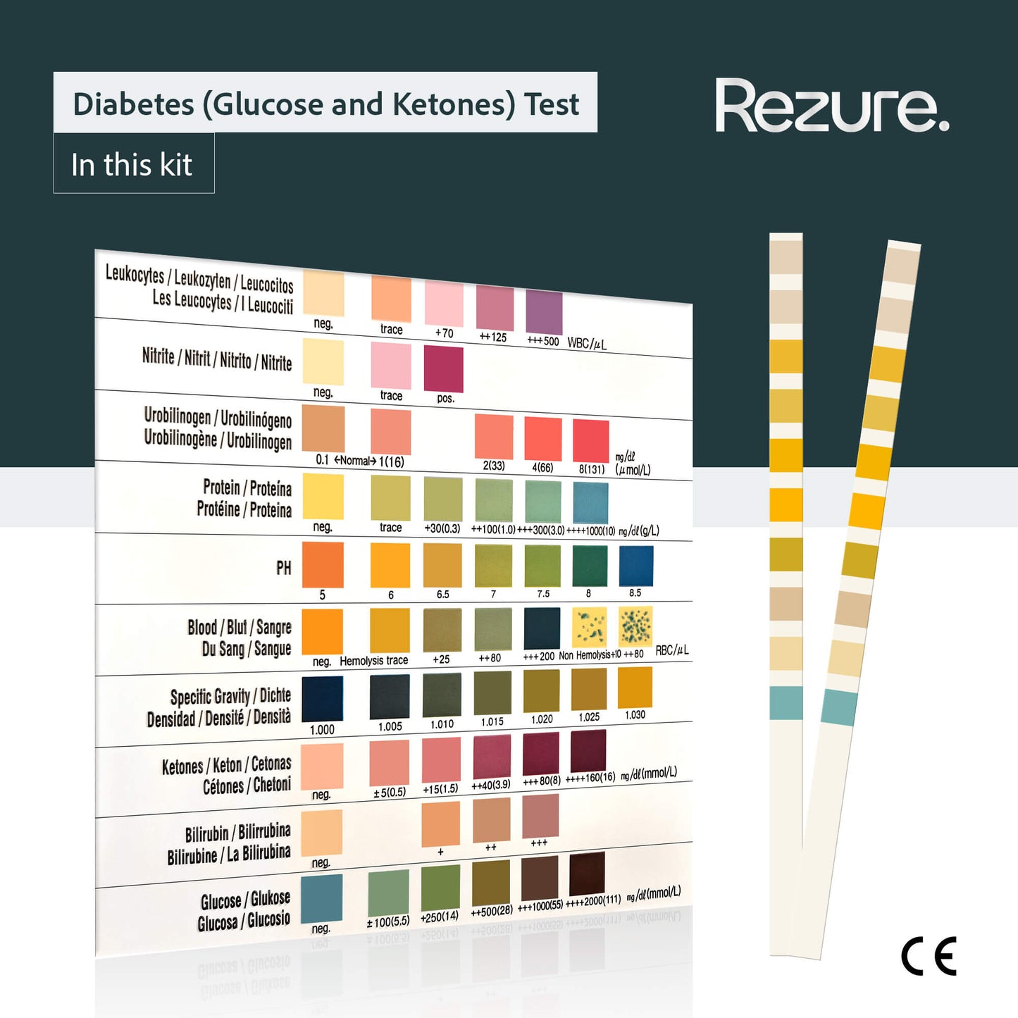 Home Diabetes Markers Glucose and Ketones Indicator Test Kit