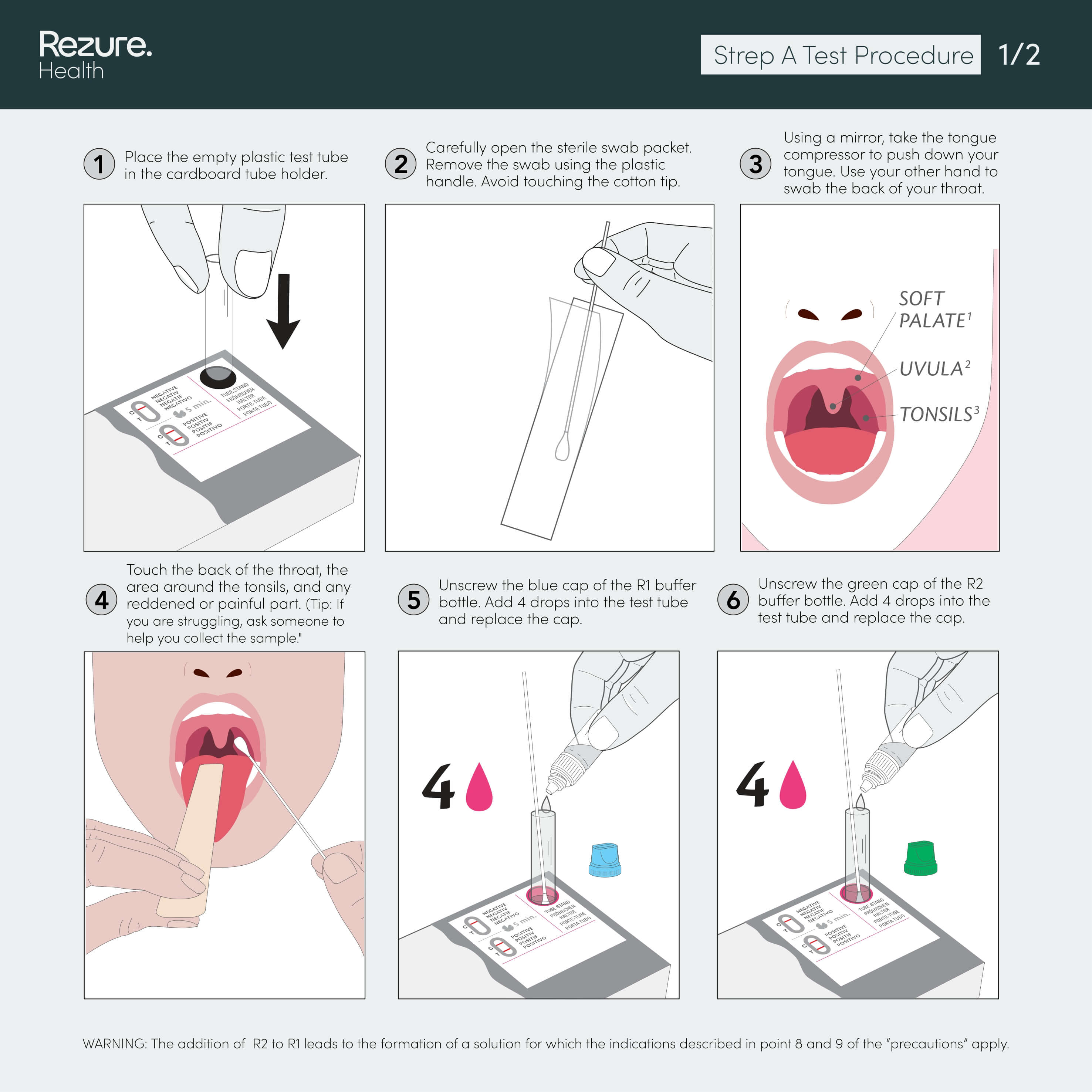 Strep Test Example Strep A Throat Swab Rapid Test Kit | Rezure Health